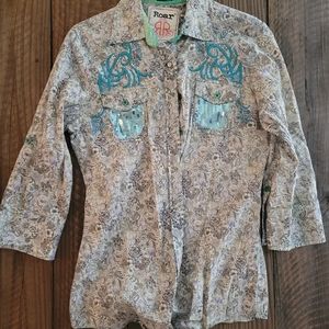 Roar Western Shirt Medium